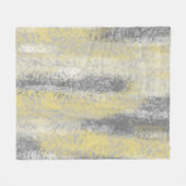 Couverture Polaire teintes douces Abstraites gris jaune (Devant (Horizontal))