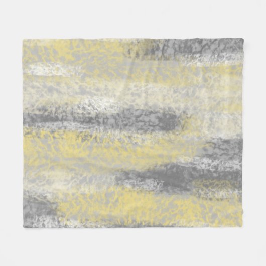 Couverture Polaire teintes douces Abstraites gris jaune (Devant (Horizontal))