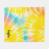 Couverture Polaire Teinture d'aquarelle vive personnalisée (Devant (Horizontal))