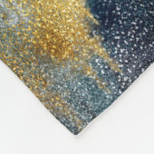 Couverture Polaire Teinture de teinture en or bleu moderne Abstraite (Coin)