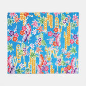 Couverture Polaire Teinture d'okinawaïen japonaise (Bingata) (Devant (Horizontal))