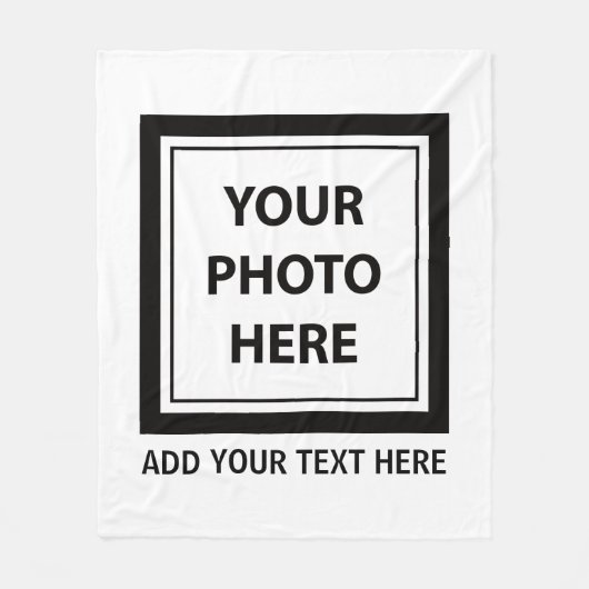 Couverture Polaire Télécharger une photo simple et ajouter du texte (Devant)