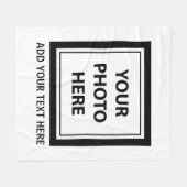 Couverture Polaire Télécharger une photo simple et ajouter du texte (Devant (Horizontal))