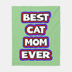 Couverture Polaire Téméraire Best Cat Maman toujours Typographie