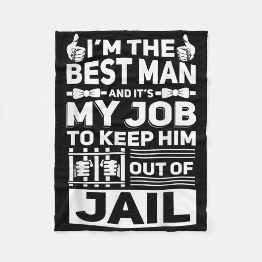 Couverture Polaire Témoignage Mariage Garçons d'Honneur Drôle de Mari (Devant)