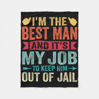 Couverture Polaire Témoin rétro mariage garçons d'honneur drôle enter