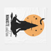 Couverture Polaire Témoins de yoga d'Halloween contemporain (Devant (Horizontal))