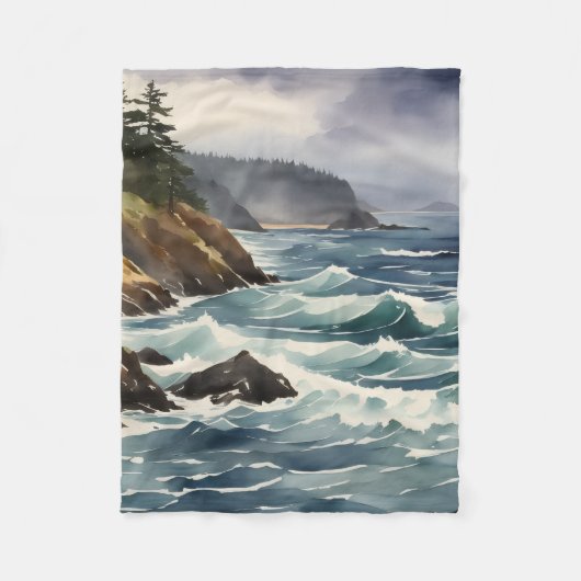 Couverture Polaire Tempête sur la côte (Devant)