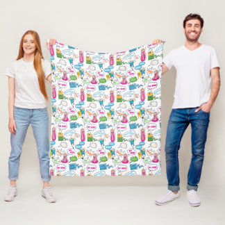 Couverture Polaire Temps d'aventure | Motif d'appel de caractères