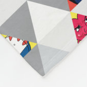 Couverture Polaire Temps d'aventure | Motif de caractères triangulair (Coin)