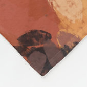 Couverture Polaire Tendance Chic Terracotta Rust Orange Brown Monogra (Coin)