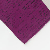 Couverture Polaire Tendance élégante fille chic violet collage Love H (Coin)