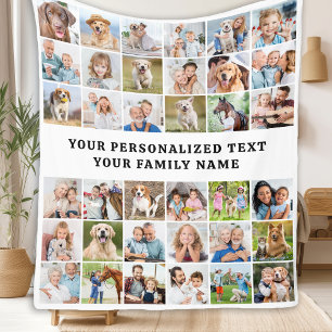 Couverture Polaire Tendance Personnalisé 36 Photos Collage Cute Famil