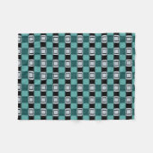 Couverture Polaire Tendance Turquoise Vert Bleu Noir Blanc Abstrait P (Devant (Horizontal))