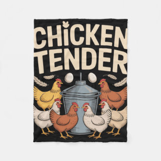 Couverture Polaire Tendre de poulet Drôle de fermier de poulet Pun Hu