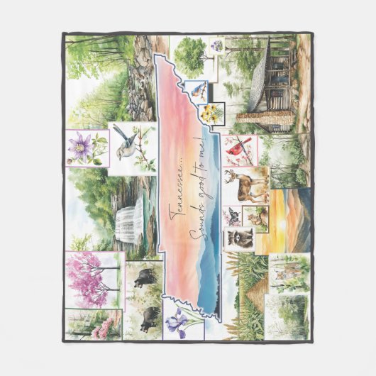 Couverture Polaire Tennessee Fleece Thailleur d'aquarelle (Devant)