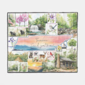 Couverture Polaire Tennessee Fleece Thailleur d'aquarelle (Devant (Horizontal))