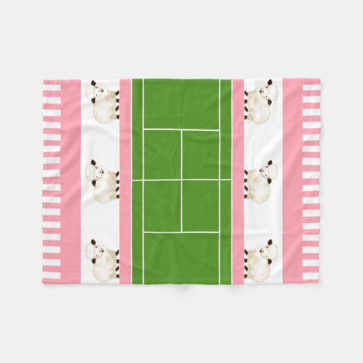 Couverture Polaire Tennis Bébé Blanche en polaire (Devant (Horizontal))