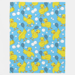 Couverture Polaire Tennis Chick Motif Blanche polaire