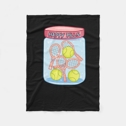 Couverture Polaire Tennis Happy Pills (Devant)