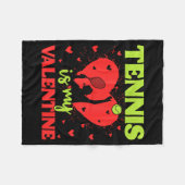 Couverture Polaire Tennis Is My Valentine Cool Srt Motivation Player (Devant (Horizontal))