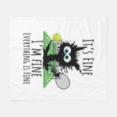 Couverture Polaire Tennis Je vais bien tout est bien drôle (Devant (Horizontal))