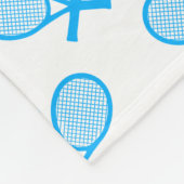 Couverture Polaire Tennis Seamless Pattern - Blue Racket and Ball on  (Coin)
