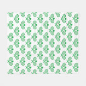 Couverture Polaire Tennis Seamless Pattern - Green Racket and Ball on (Devant (Horizontal))