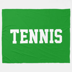 Couverture Polaire TENNIS Sport Athlétique Texte Blanc Sur Fond Vert