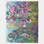 Couverture Polaire Tentacles en carreaux (Devant)