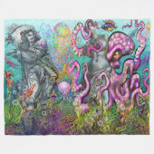 Couverture Polaire Tentacles en carreaux (Devant (Horizontal))