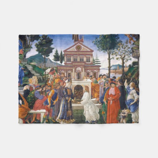 Couverture Polaire Tentations du Christ, Sandro Botticelli (Devant (Horizontal))