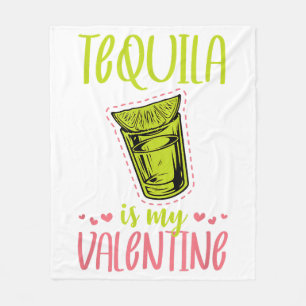 Couverture Polaire Tequila est ma Saint Valentin Funny Anti-Valentine