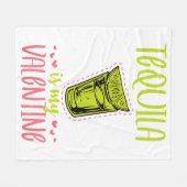 Couverture Polaire Tequila est ma Saint Valentin Funny Anti-Valentine (Devant (Horizontal))