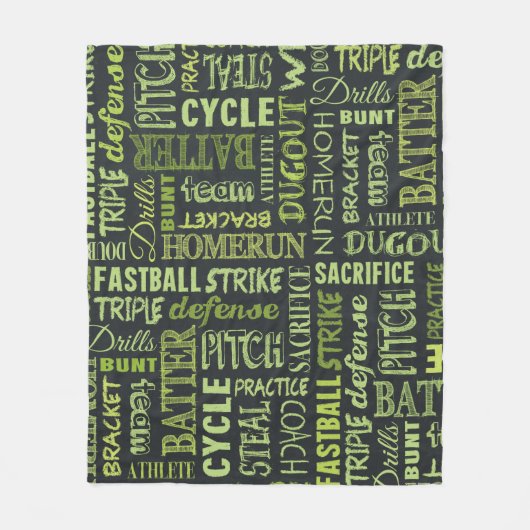 Couverture Polaire Termes de tableau du base-ball de Fastpitch (Devant)