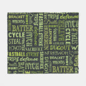 Couverture Polaire Termes de tableau du base-ball de Fastpitch (Devant (Horizontal))