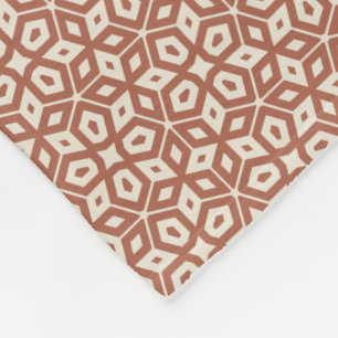 Couverture Polaire Terra Cotta Abstraite Mosaïque géométrique Mosaïqu