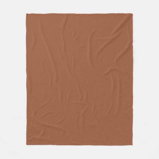 Couverture Polaire Terracotta Burnt Orange couleur solide (Devant)