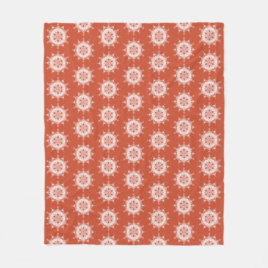 Couverture Polaire Terracotta Mandala (Devant)