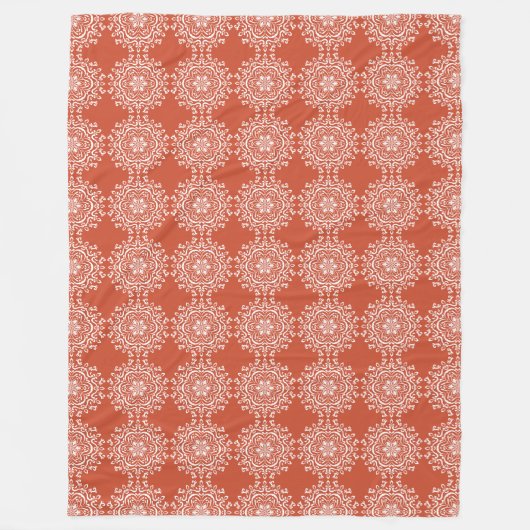 Couverture Polaire Terracotta Mandala (Devant)