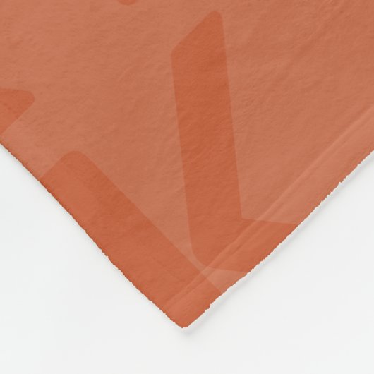 Couverture Polaire Terracotta Monogram Motif Nom du script (Coin)