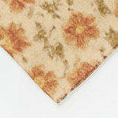 Couverture Polaire Terracotta Patchwork Quilt Rustic Farmhouse Floral (Coin)