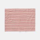 Couverture Polaire Terracotta rayé Rose Blanc (Devant (Horizontal))