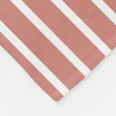 Couverture Polaire Terracotta rayé Rose Blanc (Coin)