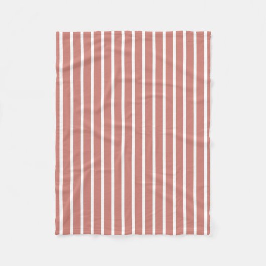 Couverture Polaire Terracotta rayé Rose Blanc (Devant)