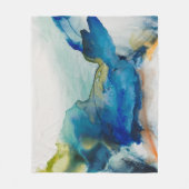 Couverture Polaire Terrain Abstrait - Bleu (Devant)