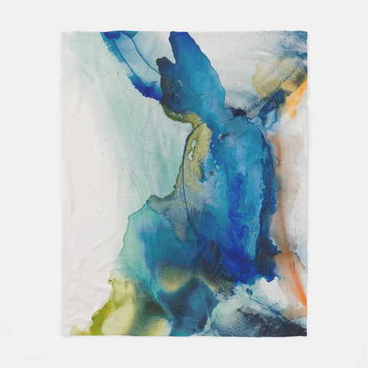 Couverture Polaire Terrain Abstrait - Bleu (Devant)