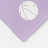Couverture Polaire terrain de basket-ball en boho blanc pourpre mon h (Coin)