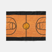 Couverture Polaire terrain de basket-ball Fleece Blanket (Devant (Horizontal))