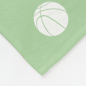 Couverture Polaire terrain de basketball vert paisible fleuri (Coin)